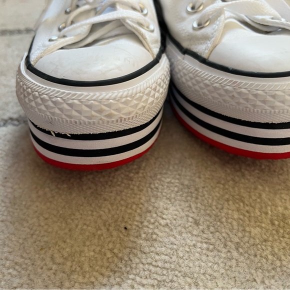 Converse White Platform Athletic Shoes - Picture 9 of 16
